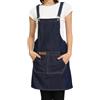 Watwass Moda Grembiule Donna Stilista Cameriera Lavorare Grembiule Senza Maniche Denim Bar Servizio Ristorante Panetteria