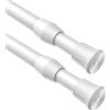 BSYXLSX Bastoni per Tende a Pressione, 2 Pezzi Bastone Tenda Estensibile Senza Foratura, Regolabile 30-50 cm, Diametro 13mm, Bianco, per Finestra e Armadio