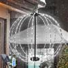 WoskjXas 30cm Sfera Luci Natale 8 Modalità Sfere Luminose Pieghevoli 96 LEDs Lanterna Circolari Solare IP65 Impermeabili per Patio Terrazza Balcone [Bianco]