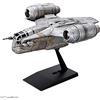 Revell (Bandai Original 01213 Star Wars: The Mandalorian Razor Crest™ (in-Flight), scala 1:144, non costruito/pre-colorato/Clip-Together (senza colla) in plastica, kit di modellino con supporto