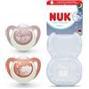 NUK First Choice - Ciuccio ortodontico, 18-36 mesi, accettazione del 95% del bambino, scimmia e canguro, 2 pezzi