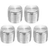 QUARKZMAN 5Pcs Pomello Per Potenziometro Zigrinato Albero Tonargento Alluminio Diametro Albero 6mm Pomello Girevole 15mmx13mm Pomello Controllo Volume