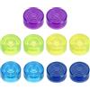 QUARKZMAN 10 Pz Copri Interruttori a Pedale per Chitarra 3/8 Metallo | Tappi per Pulsanti a Pedale per Interruttori a Pedale, Verde Blu Blu Scuro Viola Giallo, per Effetti Chitarra