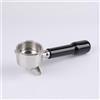 CAPFEI Porta filtro 51 mm a 3 bracci con doppio beccuccio per Delonghi Dedica EC680/EC685/EC785/EC820/EC850/EC860, cestello filtrante con maniglia in ABS e porta filtro in acciaio inossidabile, nero