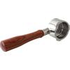 CAPFEI Portafiltro senza fondo 51 mm per Casabrews CM5418/Cecotec Power Espresso 20 con 3 orecchie, spessore 4 mm e manico in legno