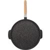 LA CASA DI EVA Padella Grill Doppia Antiaderente Ø28 cm per Piadina Testo Umbria Marche, verdure pesce carne, Alluminio