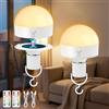 Kimjo E27 Lampadina Ricaricabile con Telecomando Set di 2-10W Lampadina Ricaricabile con Batteria USB 3 Colori Dimmerabile - Lampadine a Batteria Magnetica Rimovibile Lampada da Campeggio Esterna
