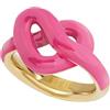 Breil, Collezione B&ME, Anello Donna, Anello in Acciaio Lucido, con Design Minimal, Ricercato e Simbolico a Forma di Nodo, Idea Regalo, Misura 10, Rosa