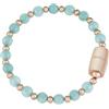 Breil, Collezione Magnetica System, Bracciale Uranes, Bracciale Donna in Acciaio IP Rose Lucido e Agata Color Tiffany, Pratica Chiusura con Magnete, Taglia Unica, Gioielli Donna e Ragazza