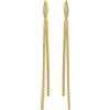 Breil, Collezione Emma, Orecchini Donna, Orecchini Pendenti in Acciaio IP Gold, Due Catene Snake da 1,3 mm, Lunghezza 10 cm