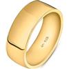 Amberta Fede Nuziale per Uomo in Argento Sterling 925 o Placcata Oro | Anello Pollice Uomo Fascia 5 6 8 mm Fedina Sposo Matrimonio: Oro 8 mm - Misura 21