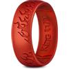 King Will Anelli nuziali in silicone per uomini, larghi 6,6 mm e spessi 1,8 mm, fedi nuziali in gomma, multicolore, design traspirante, vestibilità comoda, misure 7-13, Silicone, Non pietra preziosa