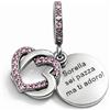 MariaFonte Charm Pendente Sorella Ciondolo Originale Argento Portafortuna