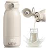 Makerstep Scaldabiberon portatile, può essere riscaldato, tenuto caldo e sterilizzato, riscaldamento rapido in 3 minuti, grande capacità di 500 ml, grande batteria da 10400 mAh, acqua, latte, latte materno