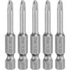 QUARKZMAN 5Pz #2 Punte Cacciavite Phillips PH2 1/4 Gambo Esagonale 2 (50mm) Lungo Acciaio S2 Magnetiche Inserti per Avvitatore per Cacciavite Elettrico Punte Trapano 0.157 (4mm) Asta