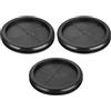 QUARKZMAN 3pz Passacavi Gomma 2-4/8 (63mm) Foro Perforazione, 2-1/4 (58mm) ID Doppio Tappo Foro Laterale Anello Tenuta per Protezione Cavi Firewall, Nero