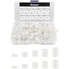 Boloest 150 pezzi Kit assortito di distanziatori rotondi in ABS, distanziatori isolanti bianchi per viti M3, M4, in nylon, distanziatori con scatola di plastica (bianco)