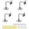txuzong Set di 4 supporti per ringhiera in acciaio inox V4A - Supporto per corrimano curvo per scale e balconi - Supporto antiruggine con dischi (diametro 50 mm) - Portata fino a 100 kg