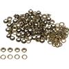 QUARKZMAN Kit di 100 Occhielli Metallici 6mm 1/5 Foro Piccolo Occhiello per Scarpe Vestiti Marsupi Progetti Fai Da Te, Bronzo