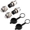 Lonlonty GX20 Air Aviation Connector 5 pin, 5 pin maschio e femmina, 20 mm, impermeabile IP67 con copertura del connettore, confezione da 2 set