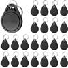 CDIYTOOL Portachiavi UID riscrivibili da 13,56 MHz, 100 pezzi Mi-Fare 1K S50 RFID Token NFC Tag Copia Fobs, 13,56 MHz ABS Access Control Door Card, Blocco 0 Settore, Conforme ISO 14443A (nero)