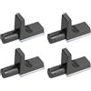 QUARKZMAN 4pz Pioli Supporto Mensole, 7,5 Mm/0,30 Perni Supporto per Mensole Lega Zinco Cucina, Lunghezza Perno, Perni Supporto per Mensole Legno, Credenza, Armadio, Mobili, Nero