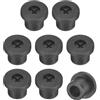 QUARKZMAN 8pz Passacavo per Scrivania, 3/8 Pollici (10mm) Passacavo in Gomma Flessibile Copertura Foro Filo per Organizzatore Cavi Scrivania Computer, Nero
