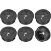 QUARKZMAN 6pz Passacavo per Scrivania, 1-1/8 Pollici (28mm) Passacavo in Gomma Flessibile Copertura Foro Filo per Organizzatore Cavi Scrivania Computer, Nero