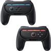 FASTSNAIL Manici antiscivolo per Switch 2 per JoyCon 2, FASTSNAIL supporto controller compatibile con Nintendo Switch 2, accessori per Switch 2 (2 x nero)