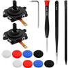 TUAKIMCE 2 Pcs Joystick Replacement Kit for Oculus/Meta Quest 2 Controller, Left & Right Joystick Analog Set with Joystick Caps for VR Controller,Repair Tool Set for VR Controller