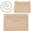 WADORN 1 set Kit di Conversione Inserto Organizer per Borsa con Catena D'Oro Organizer per Borsetta In Feltro Inserisci Mini Busta Accessori per La Conversione Della Borsa per Kirigami Pochette, Beige