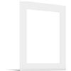 JUNOMI® Passepartout 40x50 cm Dimensioni Esterne - per Formato Immagine 30x40 cm - Spessore 1,5 mm - Colore Bianco Puro