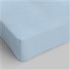Italian Bed Linen Lenzuolo Sotto MAX COLOR con Angoli Elasticizzati da 25 cm Letto Singolo 90x200 cm, 100% Cotone Made in Italy - Tinta Unita AZZURRO