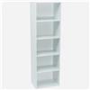 WERKA PRO Mobile Bianco di stoccaggio 5 nicchie (133 x 40 x 29 cm)