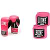 Leone 1947 Flash, Guantoni da Boxe Donna, Fuxia, M & AB705 Bendaggi, Rosa, 3,5 m