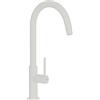 SCHOCK|Miscelatore Cucina AQUADROP T, Rubinetto Monocomando Canna Alta Curvata Tubolare, Saving Apertura 90°, Rotazione canna 360°, Ottone smaltato New Aluminia, Abbinabile ai lavelli, Made In Italy.