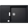 SCHOCK | Lavello Cucina Tia D100LS, 1 Vasca Large con Gocciolatoio, Vasca Reversibile e Saltarello di Serie, Materiale ®Cristadur, Nero Puro, 780x500mm