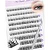 LZM Ciglia Finte Ciuffetti Autoadesive C Curl Pre-Incollate Ciuffetti Ciglia Finte Non Richiede Colla Kit Lash Extension Con Pinzette Pre Glued Cluster Lashes (ZH16)