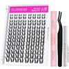 VEYESBEAUTY Ciglia Finte Kit Laminazione Ciglia Kit Eye-Catching Series Extension Ciglia Finte Ciuffetti Kit Lash Extension Kit Con Bond e Dispositivo Di Rimozione (Aliva kit, 8-16mm)