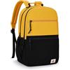 VASCHY Zaino Scuola Elementare Bambino, Leggero Colorato Zainetto Ragazzo con Cinturino Petto Fibbia per Viaggio, Campeggio e Tempo Libero, 6-10 Anni Giallo Nero