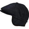 CUCUBA Coppola Cappello da Uomo in Pelle di Montone Shearling - Berretto con Visiera e Paraorecchie - Blu Scuro (M) 56