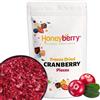 Honeyberry Mirtilli Rossi Liofilizzati a Pezzi 100g - Frutta Liofilizzata - Mirtillo Rosso Disidratato - Frutta Disidratata - Mirtilli Rossi Secchi Perfetti per Dolci, Decorazioni, Muesli e Dessert