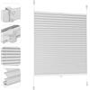 Sekey Tenda plissettata senza fori, oscurante per finestra, Klemmfix, larghezza 70 cm, tesa, opaca, protezione solare per finestre, 70 x 210 cm, bianco