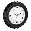 Relaxdays Orologio da Parete, Analogico, Tappo di Bottiglia, Ø 33 cm, Lancetta Ora e Minuti, da Cucina o Soggiorno, Nero, Ferro