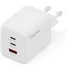 DIGITUS Caricabatterie USB-C GaN II - 2x USB-C e USB-A - 3 porte - fino a 100 W - Caricabatterie rapido - Adatto per laptop, cellulari, tablet, smartwatch, cuffie, powerbank - Bianco