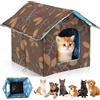 WANDGU Casetta per gatti per esterni, resistente all'inverno: 40 x 38 x 35 cm, impermeabile, con cuscino rimovibile, calda, pieghevole, per animali domestici randagi, per cani di piccola taglia e