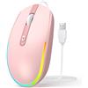 seenda Mouse con Cavo, PC Mouse Computer con Cavo, 1600 DPI, Mouse USB Cavo per Laptop / PC/Computer/Mac, Rosa