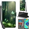 Haninsuze Cover per Xiaomi Redmi Note 9S/Redmi Note 9 Pro Custodia Cover Pelle Libro Portafoglio con Porta Carte Magnetica Protezione Antiurto Cuoio Flip Case Custodia Cover per Redmi Note 9S, Farfalla