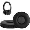 kwmobile 2x Cuscinetto Cuffie Compatibile con JBL Tune 600 / 500BT / 510BT / 520BT / 450 Pad - Cuscinetti Ricambio Cuffie Over Ear Simil Pelle - nero
