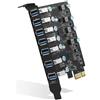 Scheda di Espansione da PCI E a USB, 7 Porte Scheda PCI Express USB da
